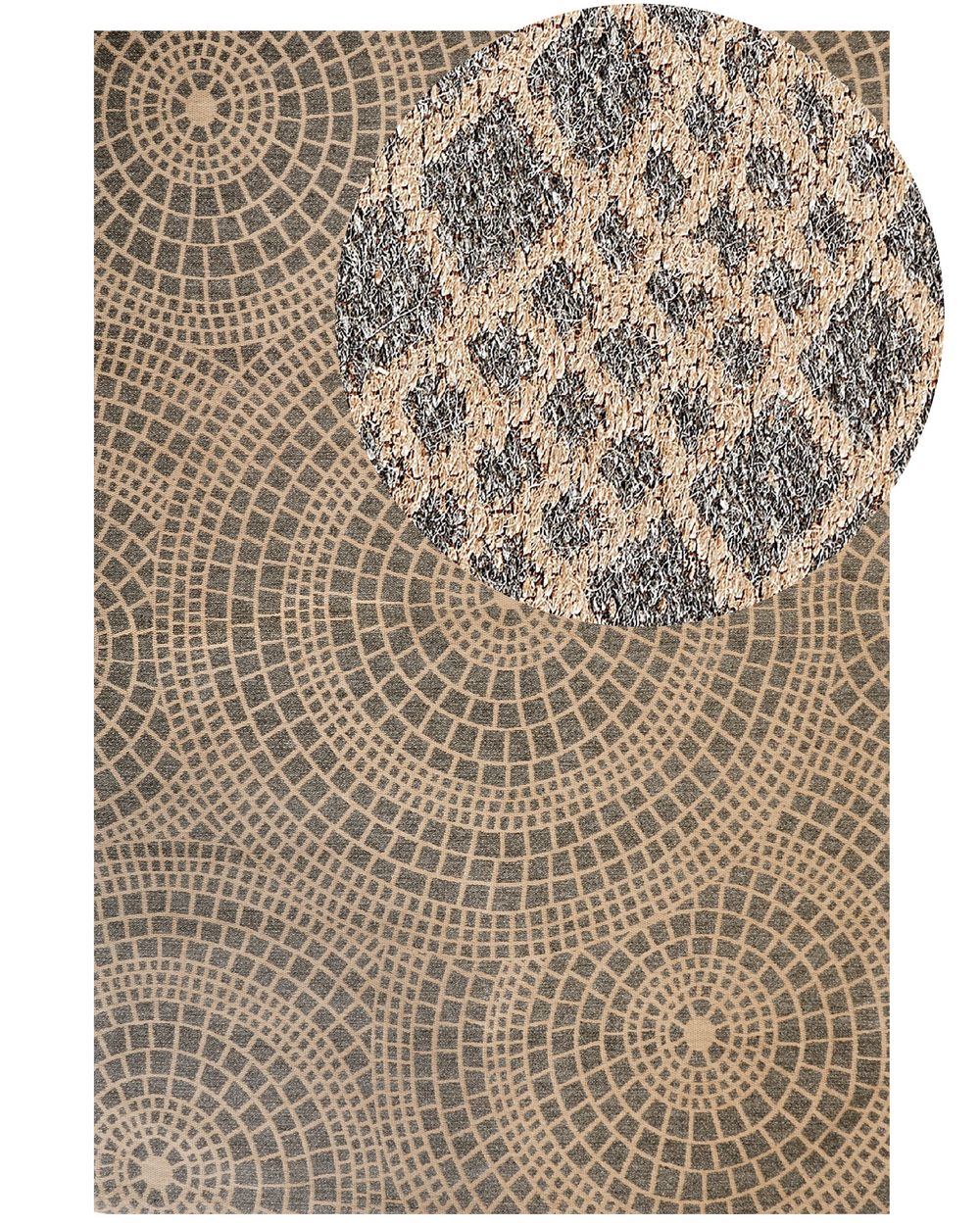 Rug ARIBA Grey Beige 200 x 300 cm Jute