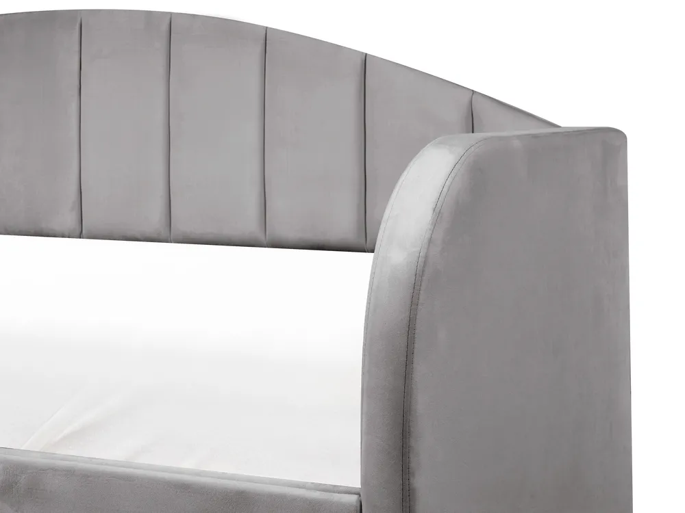 Ausziehbett Samtstoff EYBURIE 90 x 200 cm Grau_844426