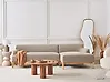 Ecksofa SOSJO Stoff Taupe linksseitig