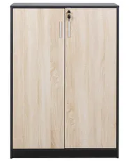 Büroschrank ZEHNA Braun / Schwarz_885532