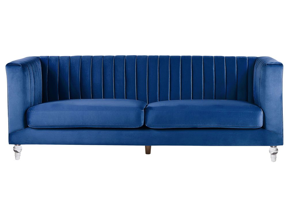 Sofa 3-znamenkasti ARVIKA Samet Mornarsko plava