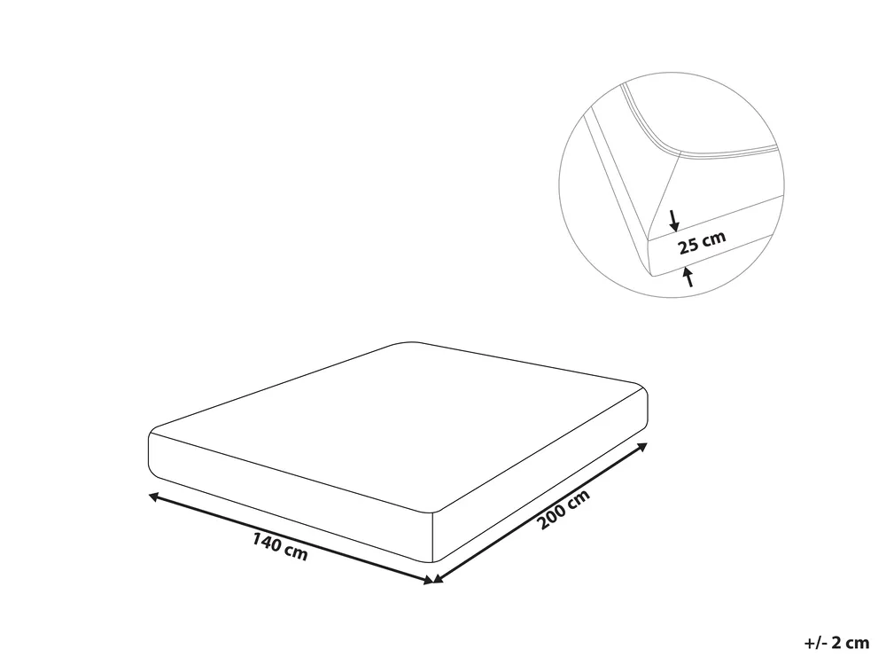 Fitted Sheet HOFUF 140 x 200 cm Cotton Light Grey_816072