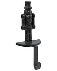Set of 3 Christmas Stocking Holders KAJAANI 22 cm Nutcracker Black_1010895