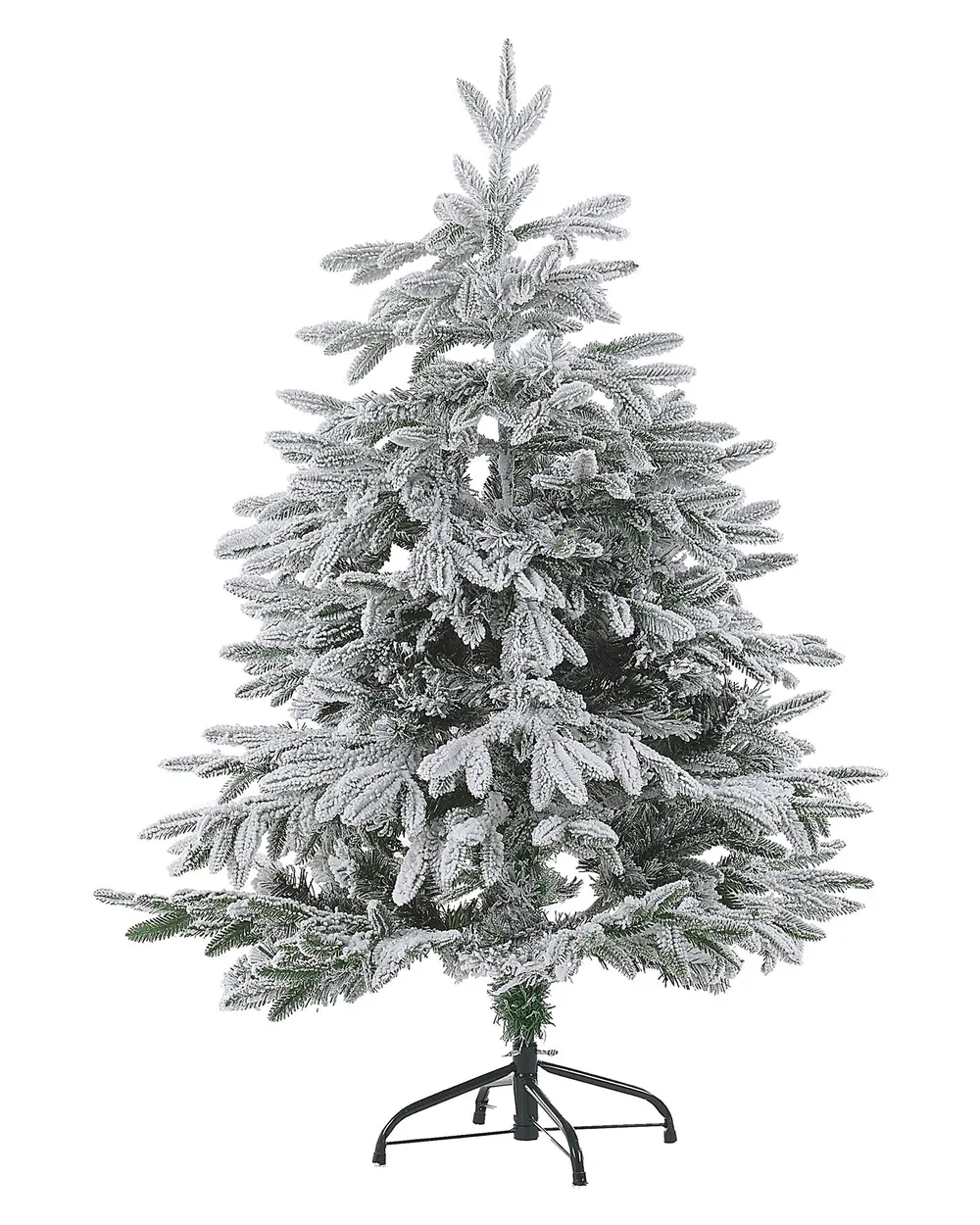 Künstlicher Weihnachtsbaum mit Schnee BASSIE 120 cm Weiß