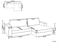 Corner Sofa RENDERS Fabric Light Beige Left Hand_988247