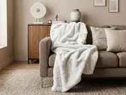 Blanket TOURZA Fabric 150 x 200 cm White_1080357