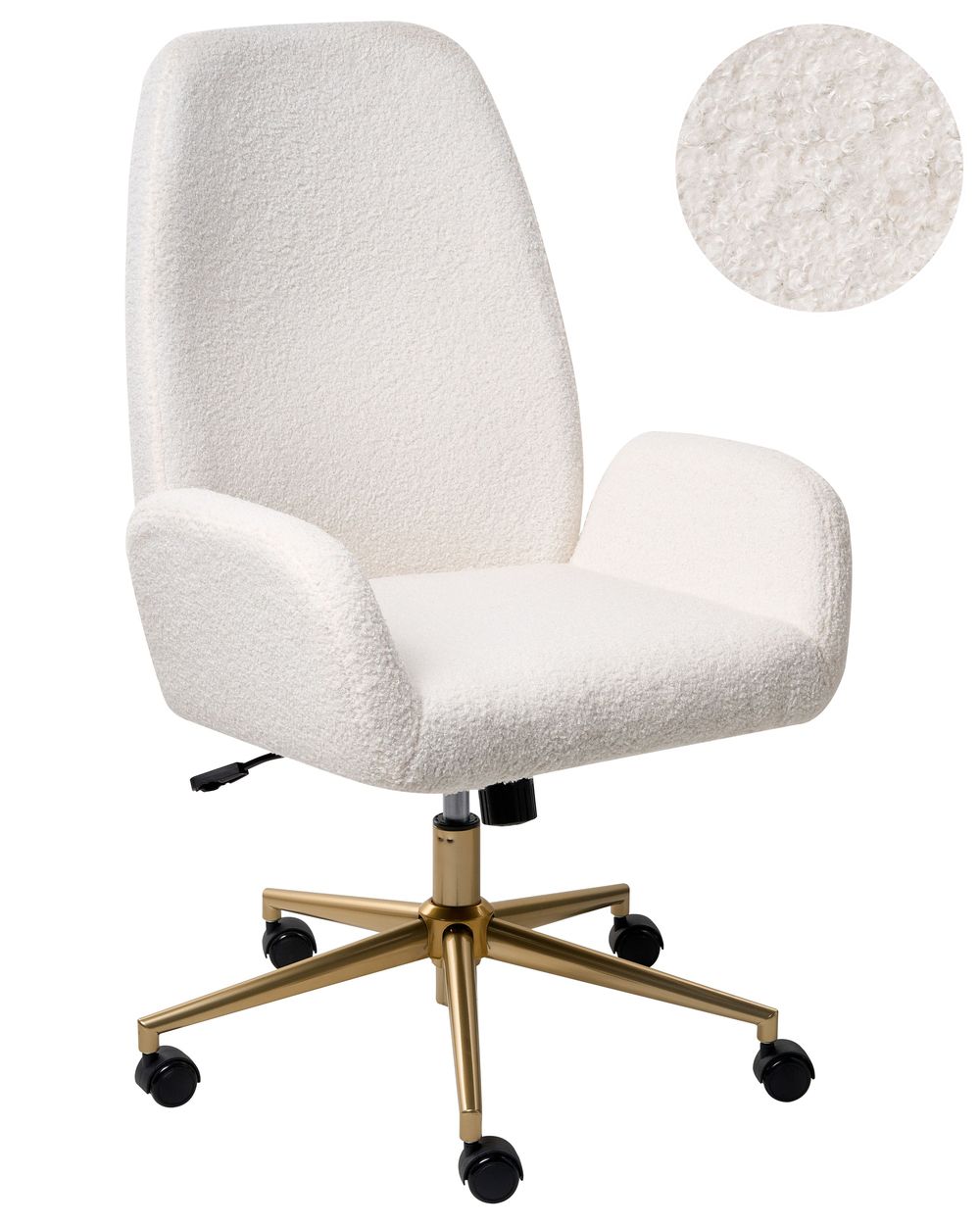 Office Chair CLARE Boucle White