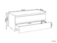 Badezimmerschrank TERESINA mit Rädern 80 cm Schwarz_983945
