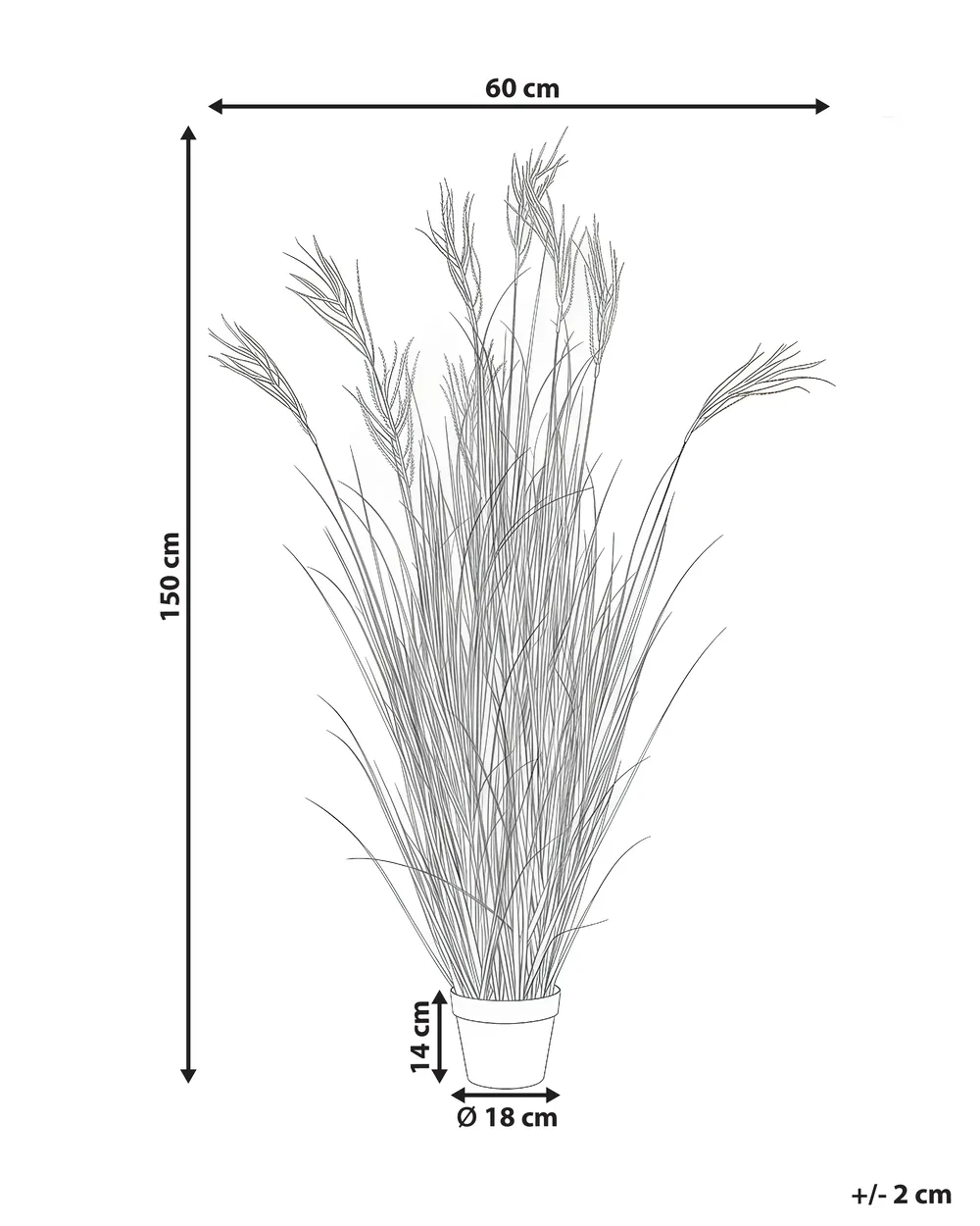 Kunstpflanze CLAW FLOWER 150 cm Grün_1018540