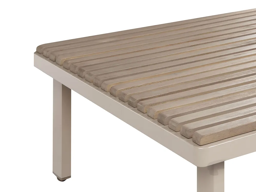 Garden Lounge Set with Table 5 Seater FIVIZZANO Acacia Wood Beige_1161059