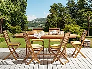 Gartenstuhlkissen 6er Set TOLVE 39 x 31 cm Gelb_1184572