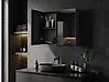 Bathroom Wall Mounted Mirror Cabinet NAVARRA 60 cm x 60 cm Black