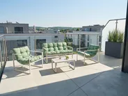 Lounge Set mit Tisch 4-Sitzer GARDA Metall Grün_1035722