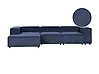 Modul Ecksofa 4-Sitzer ARDAL Cord Dunkelblau rechtsseitig