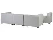 Garden Sofa with Ottoman 4 Seater AREZZO Modular Light Grey_867505