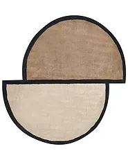 Rug SAKARO Taupe ø 160 cm Wool_1144406