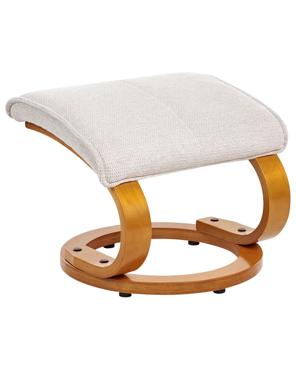 Massage Chair HERO with Footstool Fabric Light Beige_964736