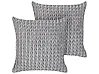 Dekokissen 2er Set ECLIPTA 45 x 45 cm Grau Ohne Muster