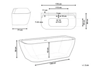 Vorwand-Badewanne TAUCA 170 x 80 cm Weiß_1149550