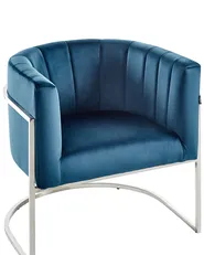 Sessel LARVIK Samtstoff Blau_952104