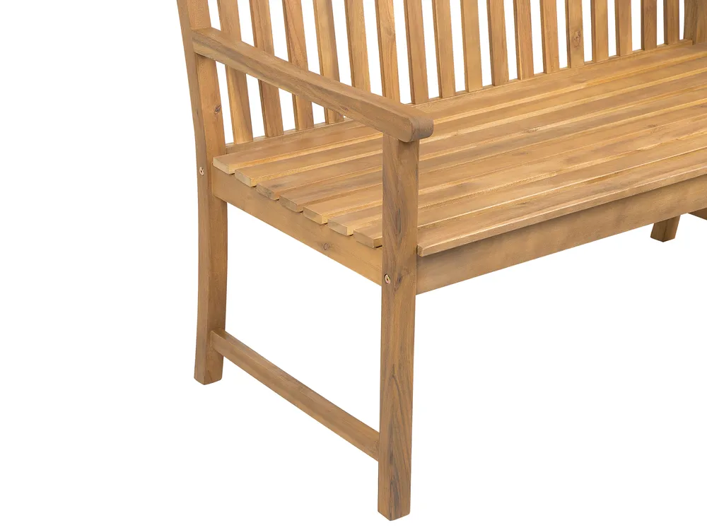 Gartenbank VIVARA 120 cm zertifiziertes Akazienholz Hellbraun_751321