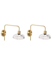 Set of 2 Wall Lamps MOLINO Metal Gold_1037647