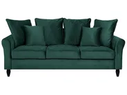 Sofa 3-Sitzer BORNHOLM Samtstoff Dunkelgrün_748498