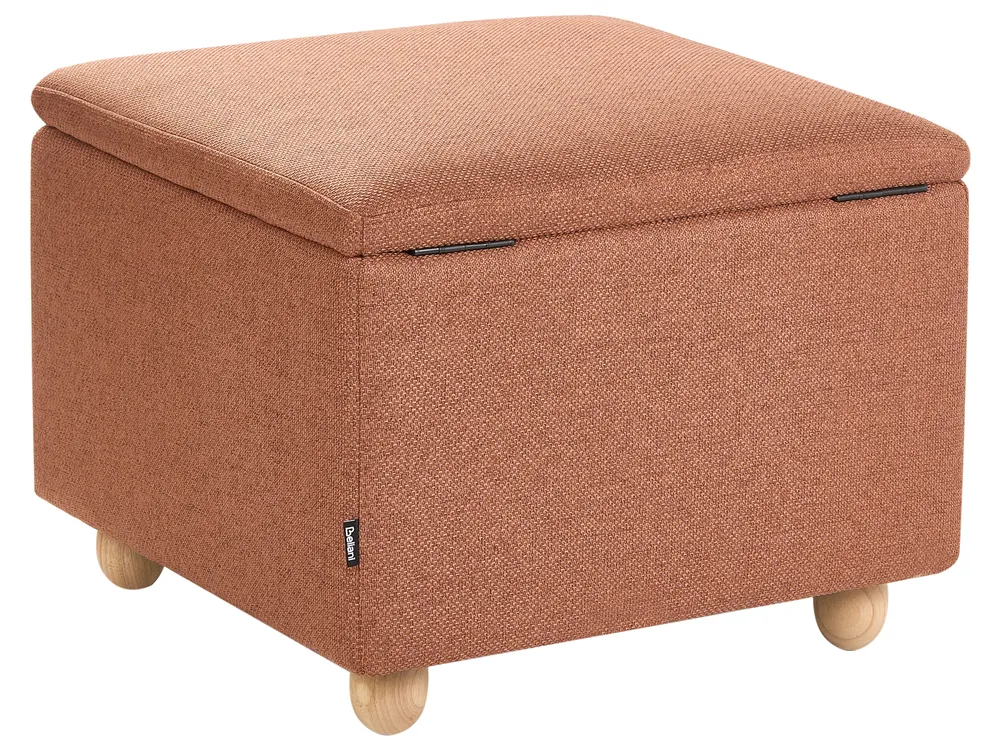 Storage Pouffe FERNDALE Fabric Golden Brown_1056134