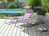 Sonnenliege FOLIGNO mit Relaxfunktion Metall Grau