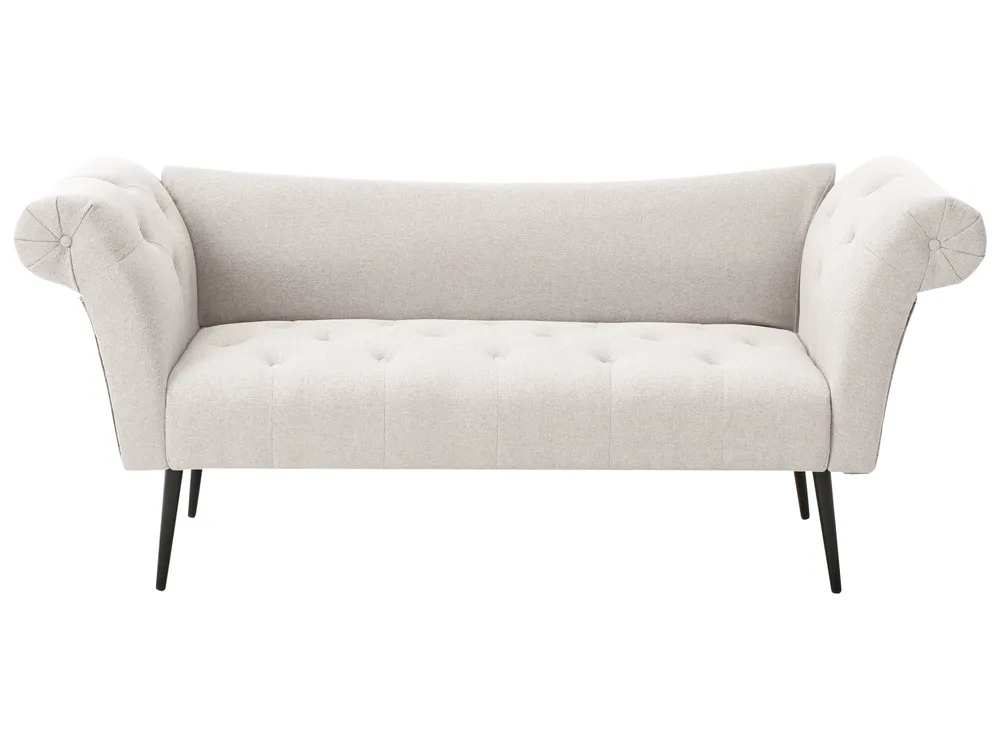Chaiselongue NANTILLY Stoff Hellbeige