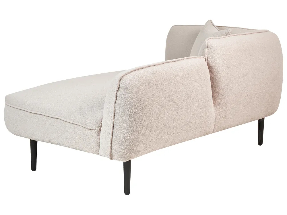 Linksseitige Chaiselongue CHEVANNES Bouclé Hellbeige_877211