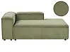 Linksseitige Chaiselongue ARDAL Cord Grün