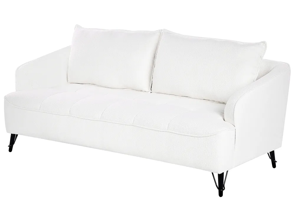 Sofa 3 Seater HOBRO Boucle White_943821