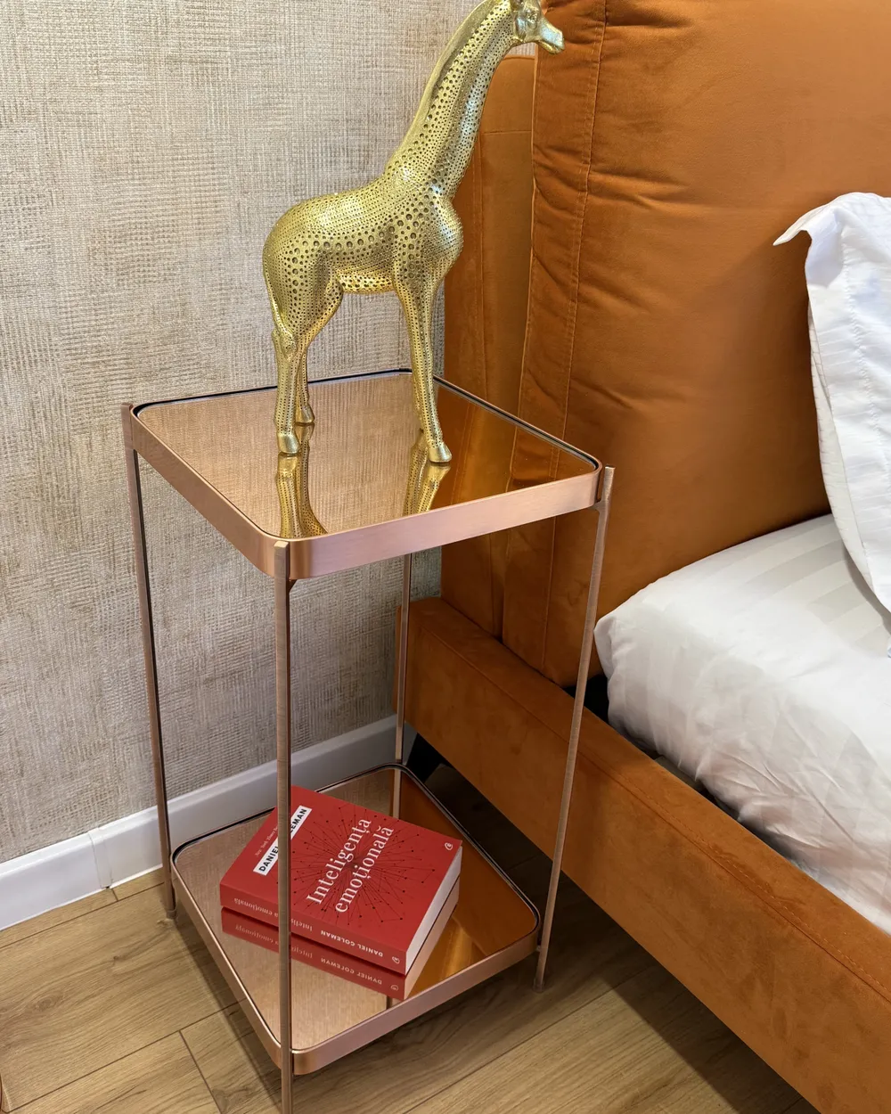 Side Table ALSEA Tempered Glass Copper_1017561