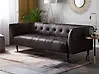 Sofa 3-Sitzer BYSKE Echtleder Dunkelbraun