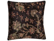 Dekokissen 2er Set KARUR 45 x 45 cm Baumwolle Braun Blumenmuster_768860