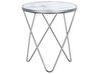 Beistelltisch MERIDIAN Sicherheitsglas Marmor Optik / Silber