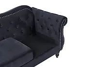 Sofa 2 Seater SKIEN Velvet Black_1171192