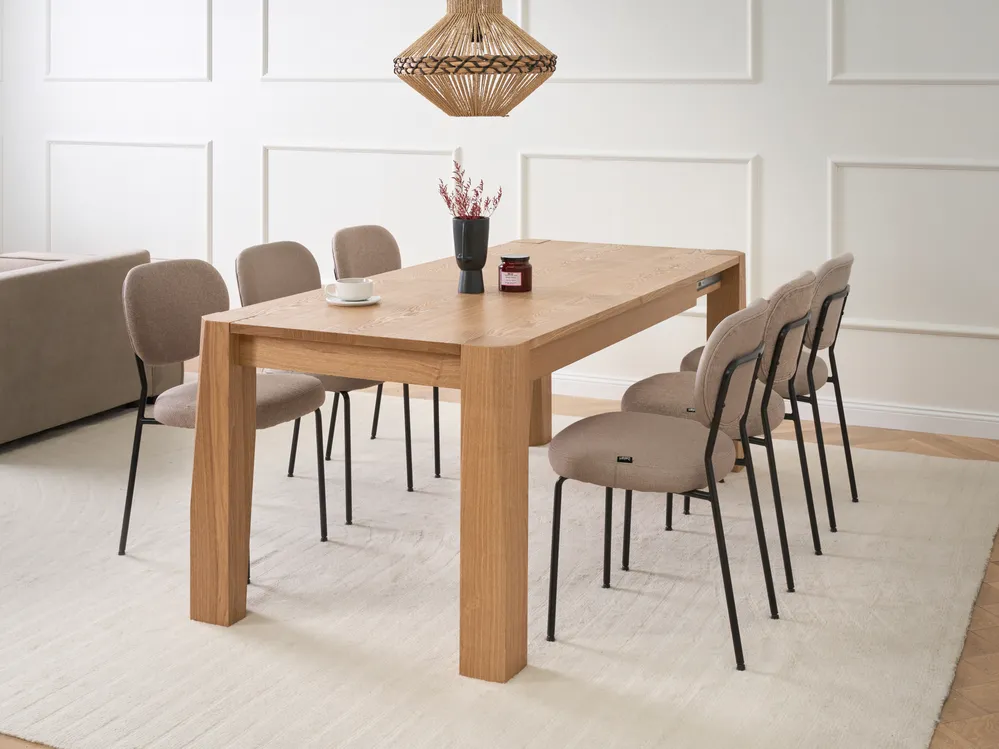 Ausziehbarer Esstisch MISSION Helle Esche 160/200 cm 90 cm