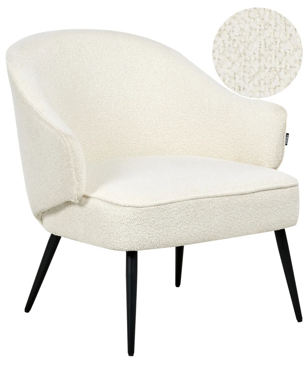 Sessel KAYLA Bouclé Cremeweiß