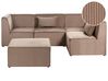 Modul Ecksofa 4-Sitzer LEMVIG mit Ottomane Cord Dunkelbeige linksseitig