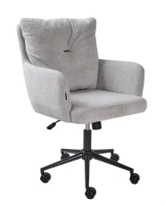 Desk Chair ALPINE Faux Fur Grey_1006593
