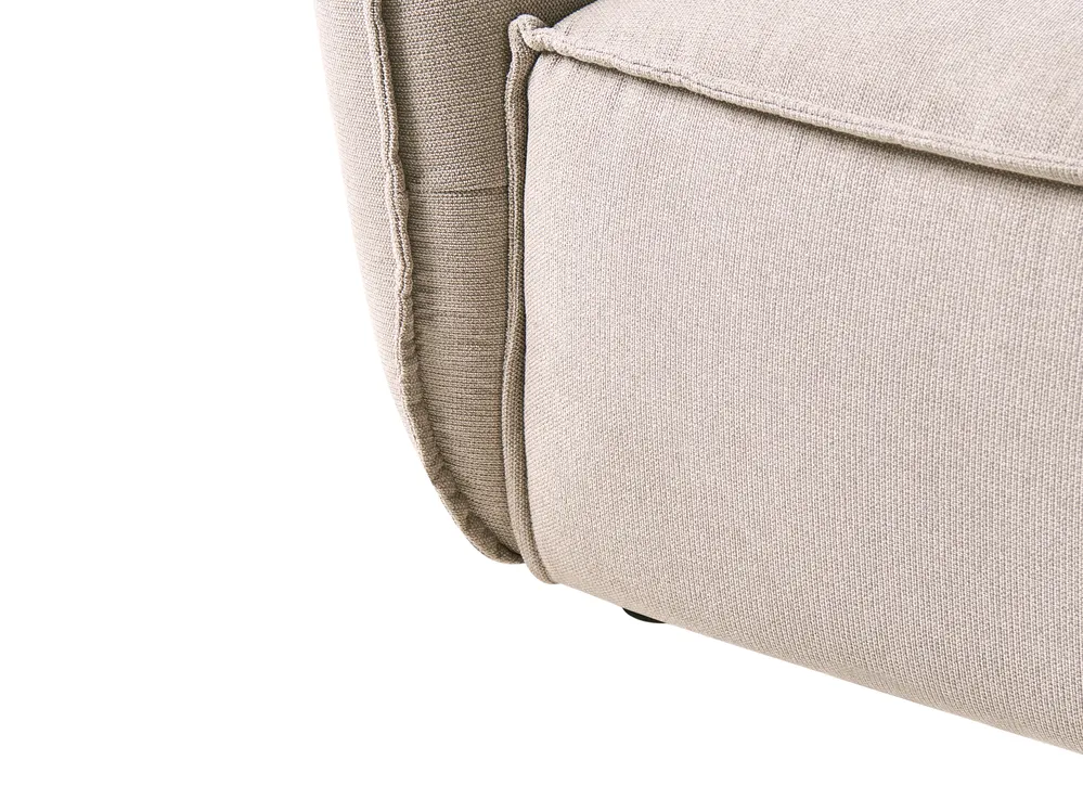 Living Room Set 5 Seater KUNES Fabric Taupe_1013406
