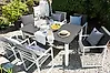 Gartenmöbel Set 6-Sitzer PANCOLE inkl. Kissen Metall Grau