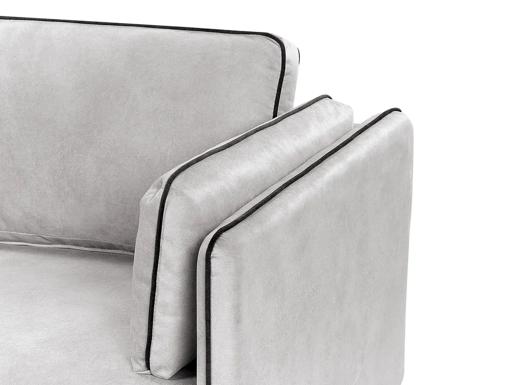 Ecksofa 3-Sitzer ALTAN Samtstoff Hellgrau linksseitig_878526