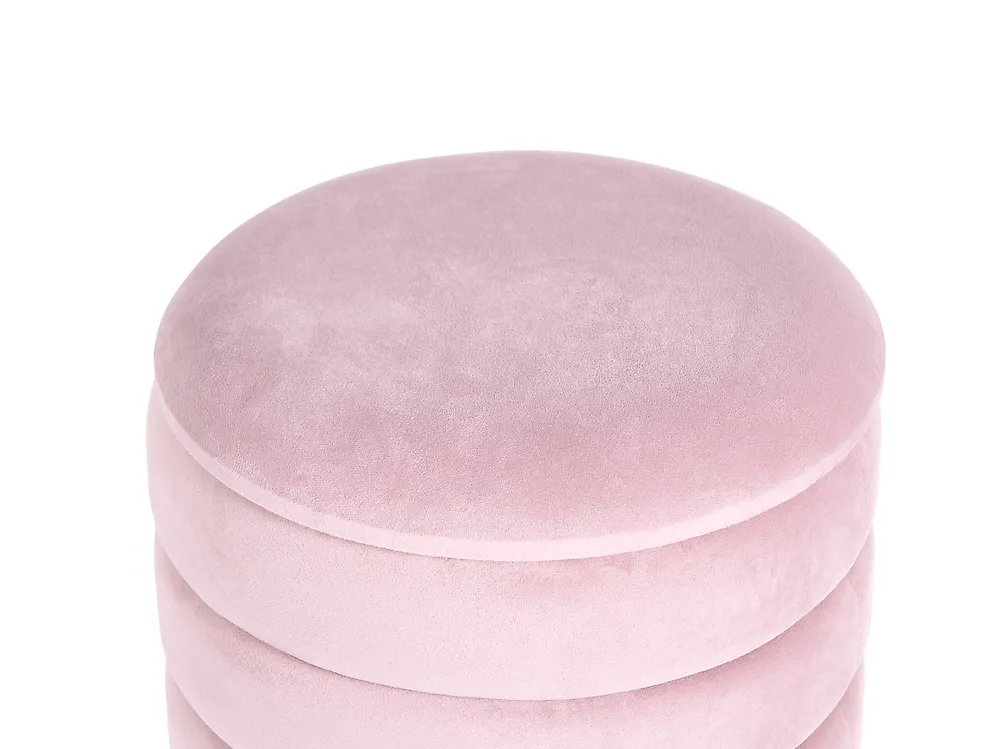 Set of 2 Storage Pouffes GARLAND Velvet Pink_772415