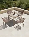 Gartenstuhl 4er Set PESARO Braun