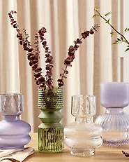 Blumenvase RODIA 24 cm Glas Transparent_1179950