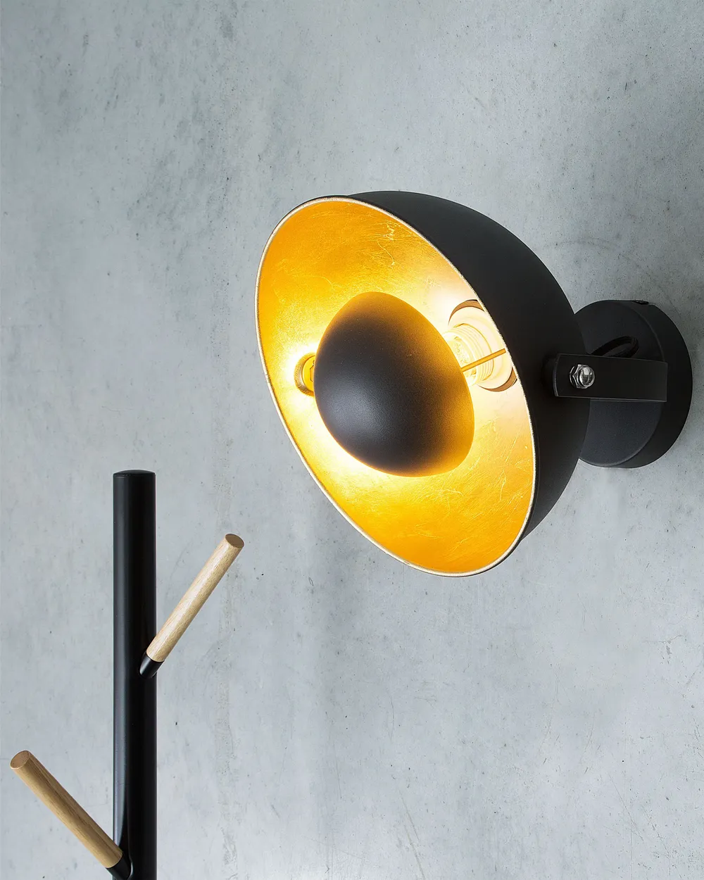 Wandlampe THAMES Metall Schwarz
