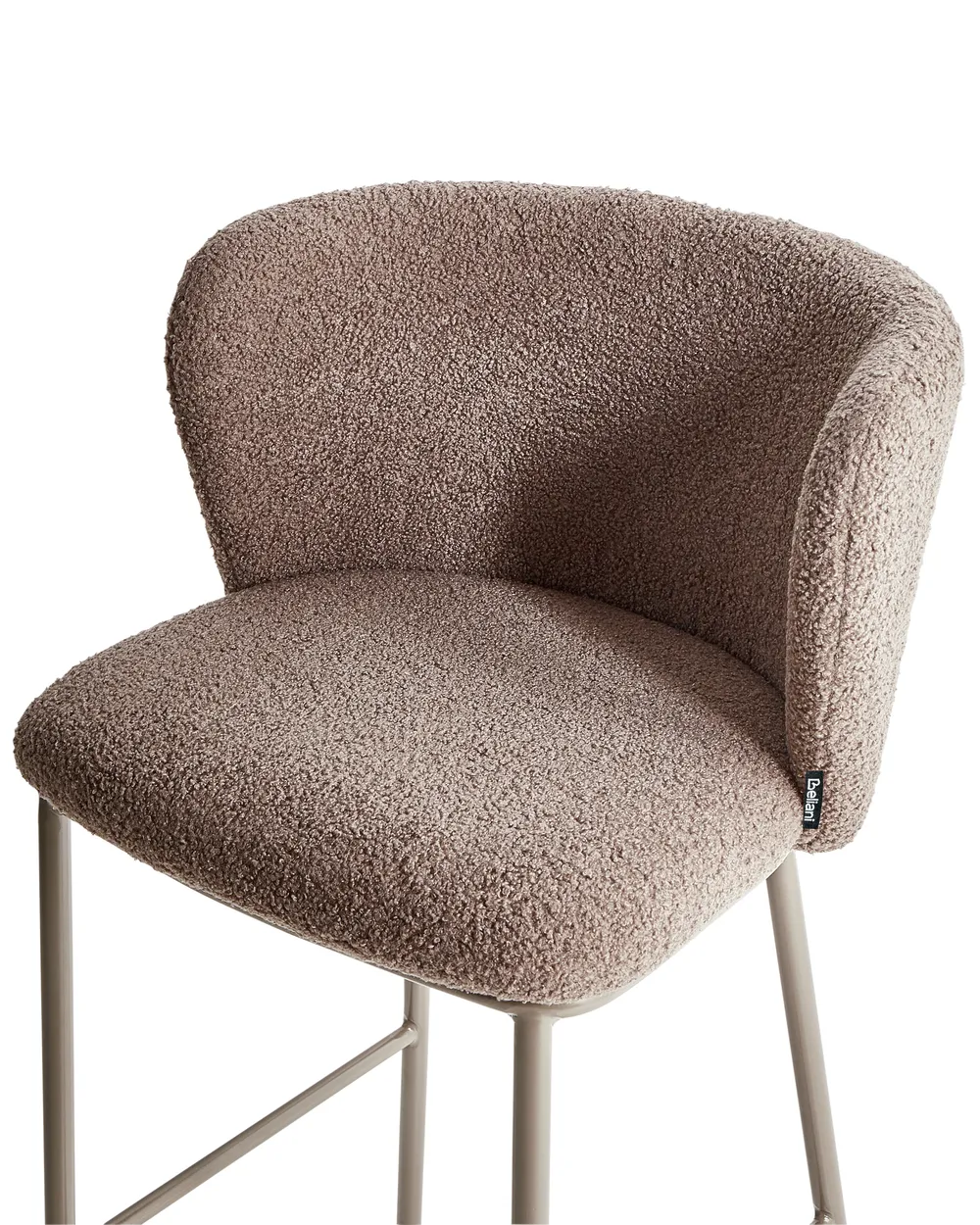 Set mit 2 Barstühlen MINA II Bouclé Braun_1026922